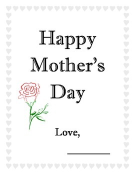 Mother's Day Booklet by Lorrie Reilly | TPT