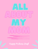 Mothers Day Booklet - All About My Mom