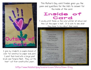 Last Minute Mother's Day Gifts and a Freebie to Help - Differentiated  Kindergarten