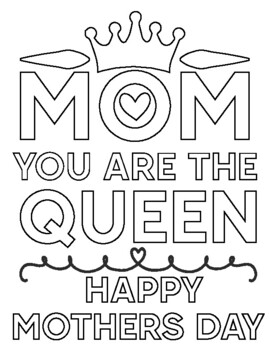 Preview of Mothers Day Cards : Quotes Coloring Pages , Mothers Day Activities