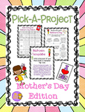 Mother's Day Writing Pick A Project Choice Menu, Activitie