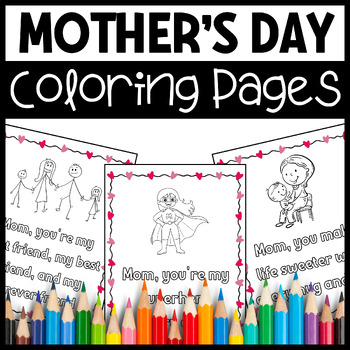 Preview of Mothers Day Coloring Cards and Coloring Pages , Gift Ideas and Cards for Mom