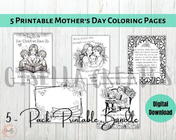 Preview of Mothers Day Coloring Pages