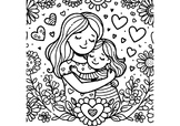 Mothers Day Colouring Pages