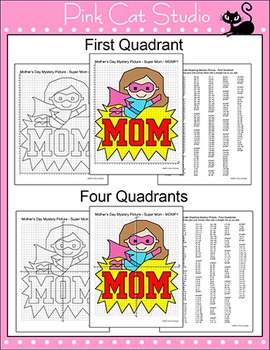Mother's Day Math Coordinate Graphing Pictures - Plotting Ordered Pairs
