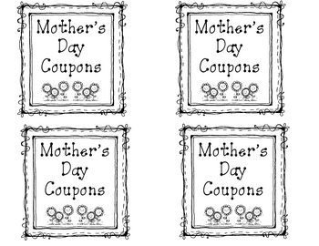 Preview of Mother's Day Coupon Book Adorable - Quick and Easy