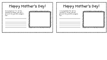 Mother's Day Coupon Book (multiple sizes) | TPT