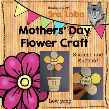 Preview of Mothers' Day Craft - ENGLISH and SPANISH