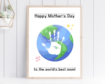 Preview of Mothers Day Craft, Mothers Day Handprint Art, Mothers Day Art, Keepsake for Mom