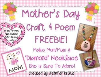 Preview of Mother's Day Craft & Poem FREEBIE!