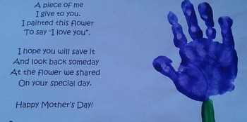 Mother's Day Poem Printable w/Craft Idea by Poppin' Preschool Shop