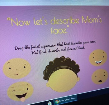 Preview of Mothers Day Describing Boom Deck & Digital Card