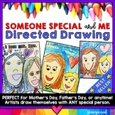 Mothers Day Directed Drawing .. Students draw themselves w