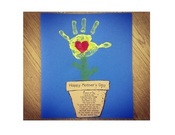 Mothers Day Flower pot with... by Ashlen Burns | Teachers Pay Teachers