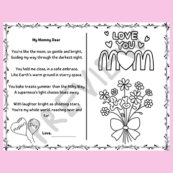 Mothers Day Gift Ideas - Poem Gift - Mothers Day Card by The Kids Town