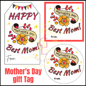 Preview of Mothers Day Gift Tags cookies tags social emotional skills circle frame activity