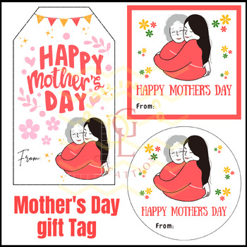 Preview of Mothers Day Gift Tags craft writing I'm thankful crafts for bag tags activities