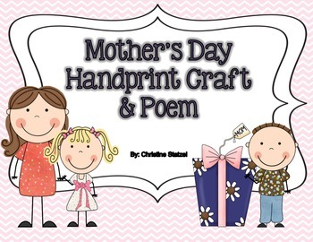 Preview of Mother's Day Handprint Craft & Poem Gift Idea