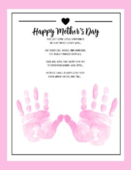 mothers day handprint poems for kids