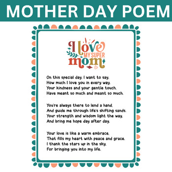 Mothers Day Handprint Poem | Heartwarming Mother's Day present. | TPT