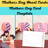 Mothers Day Heart Cards - Mothers Day Card Template