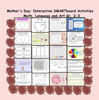 Preview of Mother's Day: Interactive Smartboard Activities (Language, Math, Art) Gr. 2-3