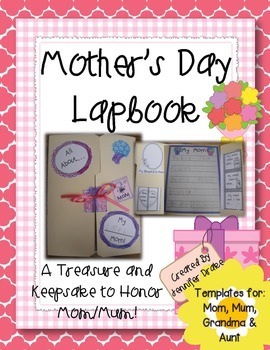 Preview of Mother's Day Lapbook!  A Treasure & Keepsake to Honor Mom/Mum, Grandma & Aunt!