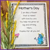 Mothers Day - Like a Flower - Printable Poem for Kids