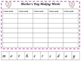 Mother's Day Making Words