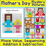 Mother's Day Math Color by Number Hundreds Chart Hidden Pictures