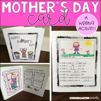 Mother S Day Card By Kindergarten Smarts Teachers Pay Teachers