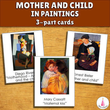 Preview of Mothers Day Mother and Child in Art Montessori 3-part Cards