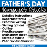 Father's Day Newspaper Article (writing options, template,