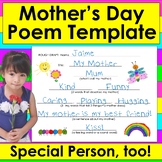 Mother's Day Writing Easy Poem Template for Original Poem Gift