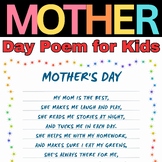 Mothers Day Poem for Kids : Gift & Card for Moms, Aunts & 