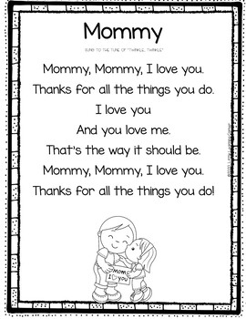 Mothers Day Poem from Kids by Little Learning Corner | TpT