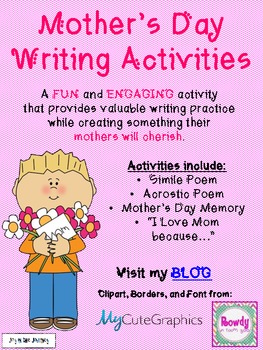 Preview of FREE Mother's Day Poetry Activities