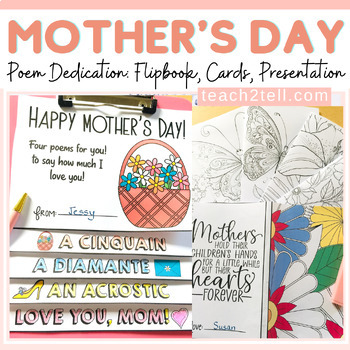 Preview of Mothers Day Poetry Writing Activities Mothers Day Cards Bulletin Board Banner