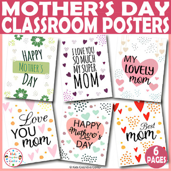 Preview of Happy Mothers Day Poster Sign, Classroom Kindness Poster, Mothers Day Gift Ideas