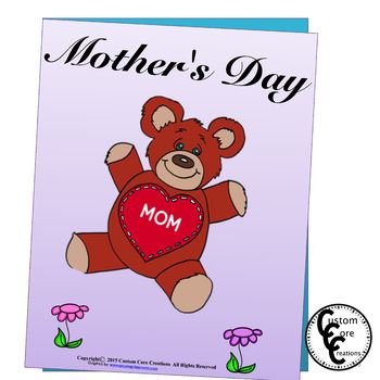 Mother's Day Printable Activity by Custom Core Creations | TPT