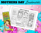 Mothers Day Printable Bookmarks to Color for Holidays