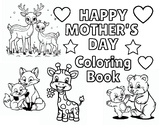 Mothers Day Printable Coloring Book Pages - Perfect for Ki
