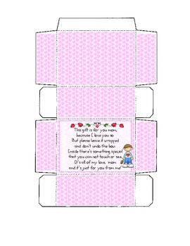 Mother's Day Printable Gift Box Template by SunnyDays | TpT