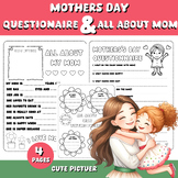 Mothers Day Questionaire, All About My Mom