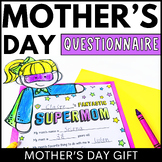 Mothers Day Questionaire - Superhero Mother's Day themed Q