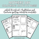 Mothers Day Questionnaire colouring pages