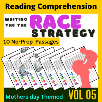 Preview of Mothers Day Reading and Writing Activities - RACE Strategy Practice worksheets