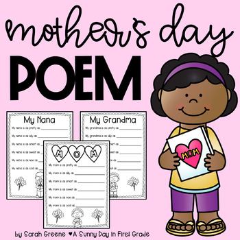 Preview of Mother's Day Poem Freebie