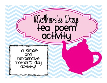 Preview of Mother's Day Tea Poem Activity