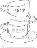 Mother's Day Tea Coloring Activity
